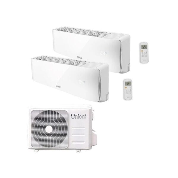 Climatizzatore unical inverter  CRISTAL XMX3 21 HE + n. 2 CRISTAL KMUN 13HI gas r32
